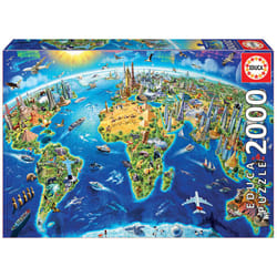 Educa 17129 puzzle Puzzle a blocchi 2000 pz Mondo