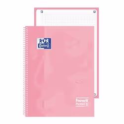Oxford Favorit P@stel 1, Immagine, Rosa, A4+, 160 fogli, 90 g/m², Carta quadrettata