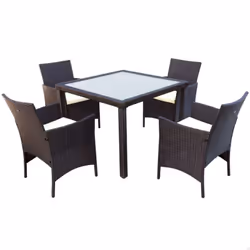 Se volete dare alla vostra casa un'aria dioriginalità, con il Set de Tavolo con 4 Sedie Aktive ci riuscirete. Materiale: Vetr ...