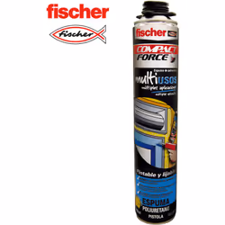 Schiuma multiuso per pistola a spruzzo fischer 700ml per isolamento termico e acustico, verniciabile e carteggiabile.