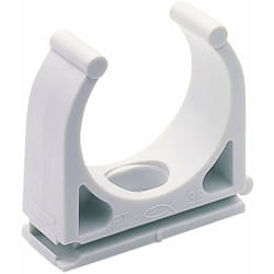 Fischer - Clip 40 fissatubo Aperto in Nylon, Fissaggio Tubi per installazioni elettriche, Confezione da 50 Pezzi, 98819