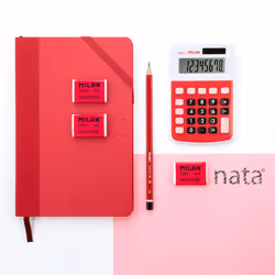 Milan CPM624 gomma per cancellare Plastica Rosa, Bianco 24 pz - Vista aggiuntiva 4