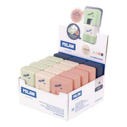 Milan CMMS430SNC gomma per cancellare Beige, Blu, Verde, Rosa 30 pz