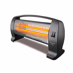 Taurus PR2, Riscaldatore di ambienti elettrico al quarzo, Vetro di quarzo, Interno, Pavimento, Nero, 1200 W