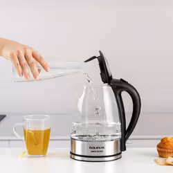 Taurus AROA GLASS bollitore elettrico 1,7 L 2200 W Trasparente, Acciaio inox, Nero - Vista aggiuntiva 3