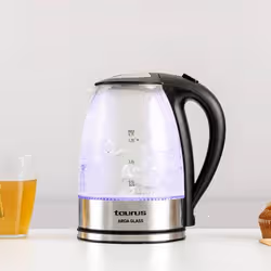 Taurus AROA GLASS bollitore elettrico 1,7 L 2200 W Trasparente, Acciaio inox, Nero - Vista aggiuntiva 5