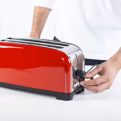 Taurus Vintage Red 6 2 fetta/e 1400 W Rosso, Acciaio inox - Vista aggiuntiva 5