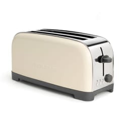 Taurus Vintage Cream 6 2 fetta/e 1400 W Nero, Crema, Acciaio inox