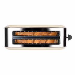 Taurus Vintage Cream 6 2 fetta/e 1400 W Nero, Crema, Acciaio inox