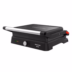 Taurus Bistro, Nero, Acciaio inox, Alluminio, Rettangolare, Manopola, Griglia + piastra, 290 x 230 mm