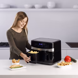 Taurus Air Fry Digital Duo Doppia 9 L 2200 W Friggitrice ad aria calda Nero - Vista aggiuntiva 4