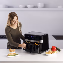 Taurus Air Fry Digital Duo Doppia 9 L 2200 W Friggitrice ad aria calda Nero - Vista aggiuntiva 6