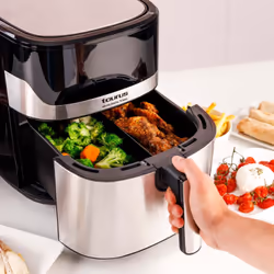Taurus Air Fry Digital 7S Wall Singolo 6,5 L Indipendente 1600 W Friggitrice ad aria calda Nero, Acciaio inox - Vista aggiuntiva 6