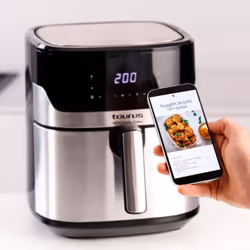 Taurus Air Fry Digital 7S Wall Singolo 6,5 L Indipendente 1600 W Friggitrice ad aria calda Nero, Acciaio inox - Vista aggiuntiva 7