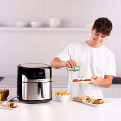 Taurus Air Fry Digital 7S Wall Singolo 6,5 L Indipendente 1600 W Friggitrice ad aria calda Nero, Acciaio inox - Vista aggiuntiva 8