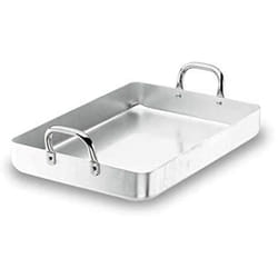 Lacor - Teglia da Forno con Manici fissi, Argento, 70 x 45 x 9 cm