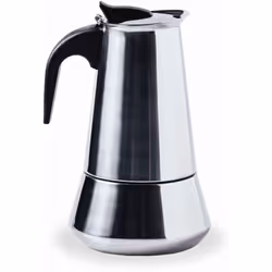 Caffettiera italiana Express Milan realizzata in acciaio inox 18/10. Design elegante, Finitura esterna lucida. sicurezza gara ...