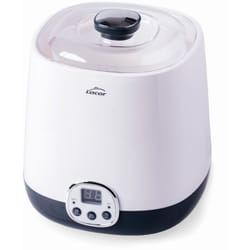 Lacor - 69345 - Yogurtiera HerA Supersillenciosa, Ideale per fare Kefir e Yogurt Greco, Contiene Timer 48 ore, Schermo led, Capacità: 1L, ø 16.8 x