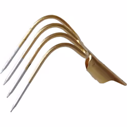 Denti curvi. In acciaio forgiato.