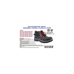 S3 72300 stivale in pelle numero 45 con puntale in acciaio e sottopiede Bidens