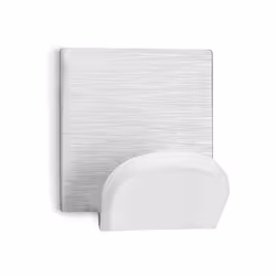 INOFIX Appendiabiti Adesivo con base in metallo Bianco2078-2 Appendiabiti adesivi con base in acciaio inoxRealizzato in accia ...