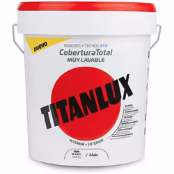pittura plastica opaca lavabile per interni/esterni a copertura totale white 15l titanlux 06t100015 pittura lavabile per inte ...