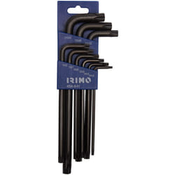 Irimo - Set di 9 pezzi di chiavi angolari torx® azzurrate a prova di manomissione t10-t50 454-9-h
