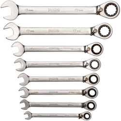Irimo - Set di 8 chiavi a cricchetto combinate 8-19mm 18-8-h