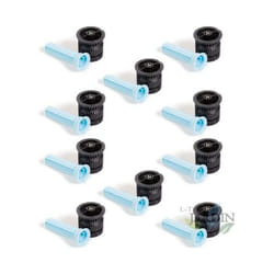Rain Bird - Set di 10 Ugelli HE-Van-15 per irrigatore alta efficienza e risparmio idrico. Portata 4,5 m, nero