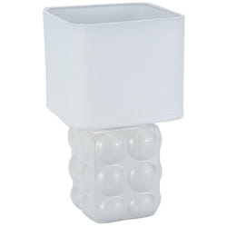 Lampada de Lampada da tavolo Versa White Linen Ceramic 16 x 29 cm - Marca: Versa - EAN: 8420327557599