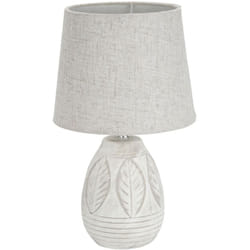 Lampada da tavolo deversa brasilia lino ceramica 40 l 20 x 31 cm