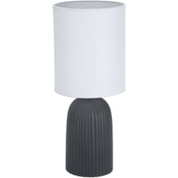 Lampada dede tavolo versa ceramica nera cotone 40 w 15 x 36 cm