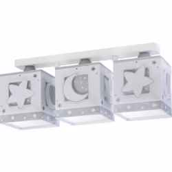 Plafoniera a 3 luci firmata Dalber, azienda spagnola che produce lampade per bambini dal 1988. Le lampade fabbricate in Spagn ...