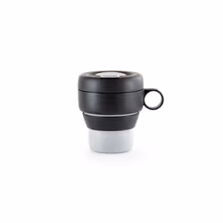 Lékué Mug To Go, Nero, Grigio, Silicone, Polipropilene (PP), Caffè, Succo, Tè, 350 ml, 9 cm