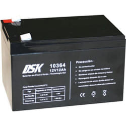 DSK - 10364 - Batteria al piombo sigillata agm Gel Technology 12V 12Ah. Ideale per qualsiasi dispositivo di mobilità elettrica. Supporta cicli di