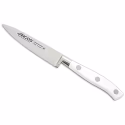 Coltello pelapatate Arcos Riviera Blanc 230224 di Nitrum Steel, con Mango di Poliossimetilene e lama di 10 cm nel caso. Il co ...