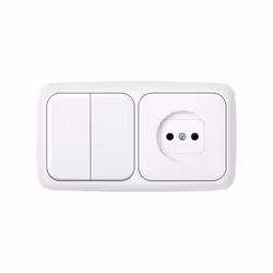 Simon 31621-30 Placca copripresa e copri interruttori Bianco