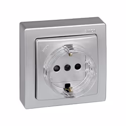 Simon 73041-63 Placca copripresa e copri interruttori Alluminio