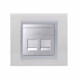 Simon 82006-33 Placca copripresa e copri interruttori Alluminio