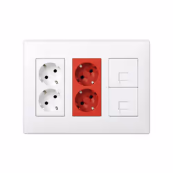 Simon 50000472-037 presa energia Tipo F Rosso