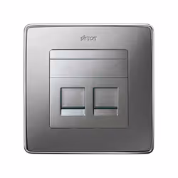 Simon 82006-93 Placca copripresa e copri interruttori Alluminio