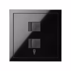 Simon 10000006-138 Placca copripresa e copri interruttori Nero