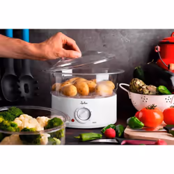 JATA CV200 pentola a vapore 2 cestello/i Libera installazione 400 W Trasparente, Bianco - Vista aggiuntiva 4