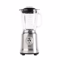 JATA JEBT1241, Frullatore da tavolo, 1,75 L, Funzione PULSE, Tritaghiaccio, 1200 W, Metallico, Trasparente