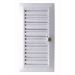 Griglia di incasso regolabile 13.3x26cm abs + cornice addominale bianca (g)
