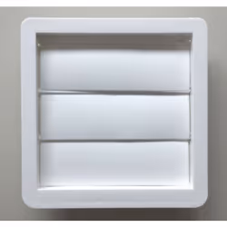 GRIGLIA PER OTTURATORE. USCITA MULTIFORMA QUADRATA O ROTONDA. INCASSO 5,5x11 cm o Ø10 cm Larghezza (in cm): 14,1 Materiale pr ...