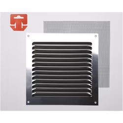 Griglia con zanzariera in acciaio inox 0.6 150x150mm (g) (larghezza/altezza) . . . Indice di protezione IP : IP20 Certificazi ...