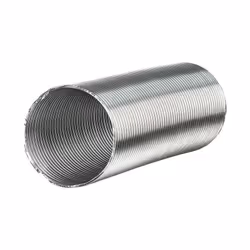 Tubo in alluminio semirigido ø11cm x 0.3 max 1.5m per temperature da -30 a 250°c 3000pa max da utilizzare in sistemi di venti ...