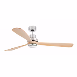 Faro LANTAU XL, Ventilatore domestico con pale, Nichel, Pino, Soffitto, Vetro, Legno di pino, Acciaio, 146 Giri/min, 168 cm