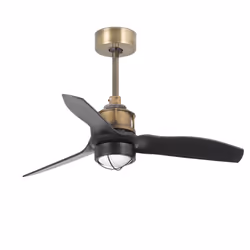 Faro 33429-10, Ventilatore domestico con pale, Nero, Oro, Soffitto, 81 cm, IP20, I
